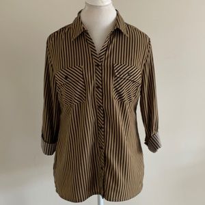 Studio Works Striped Button Down